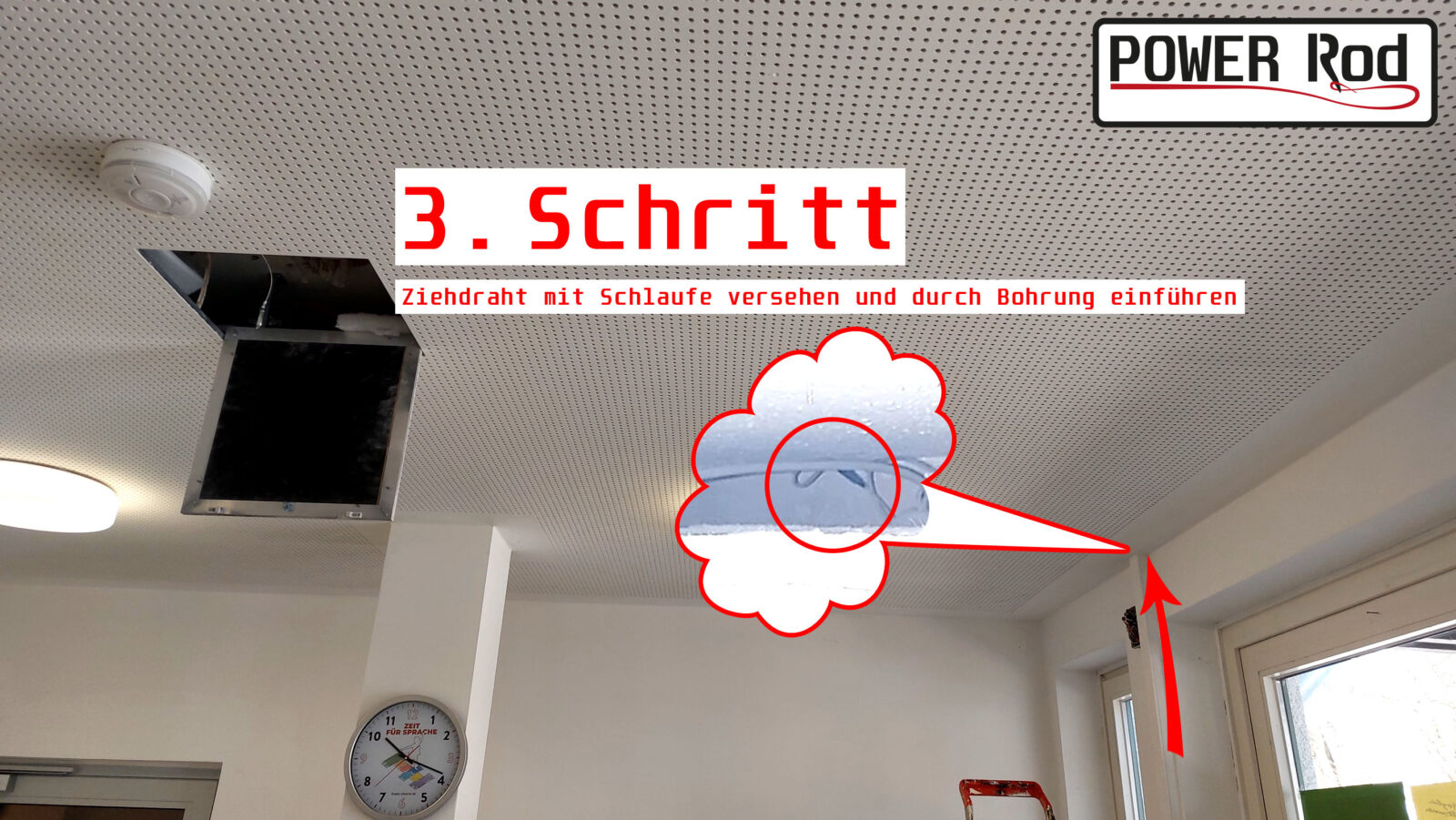POWER Rod Anwendungsbeispiel Decke Schritt 3